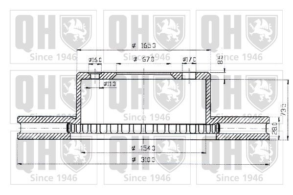 QUINTON HAZELL Тормозной диск BDC4323